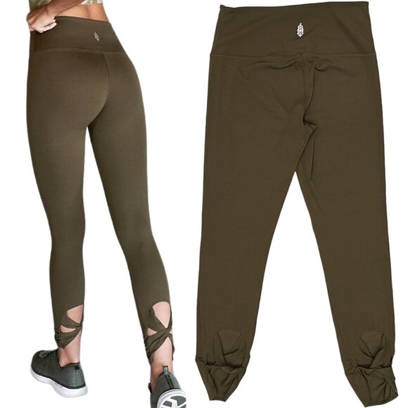 Free People Movement 7/8 Length Gemini Leggings in Army Green Women’s Size M - Picture 3 of 16